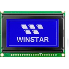 Winstar 2.4 Inch WG12864B-TMI-V#N Mavi Glcd Modül 5V 28x64 Pixel Grafik Lcd Display Ekran Gösterge