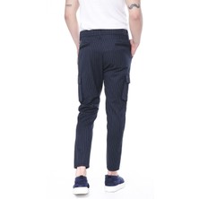 Cekmon Cizgili Zincir Detaylı Erkek Spor Pantolon