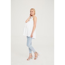Hamile Beyaz Bluz Tunik 1075