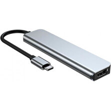 Wozlo 6 In 1 Type C To HDMI / 2 USB 3.0, USB-C PD, SD TF Çevirici Kablo