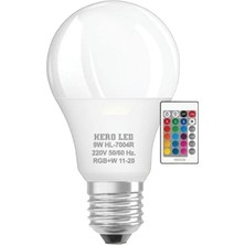 Hero Led 9 Watt Rgb Kumandalı LED Ampul - 9W Rgb Ampul