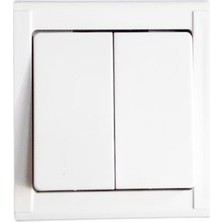 Ormey Sıva Üstü Çiftli Anahtar Beyaz