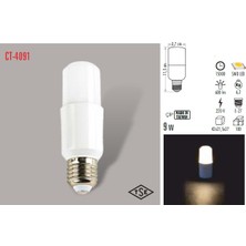 Cata CT-4091 9W E27 LED Ampul (Beyaz) Cata