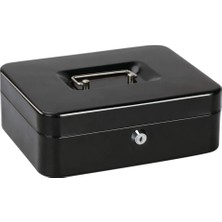 Stilmax Germany  Büyük Boy Anahtarlı Çelik Kasa Büyük Boy Bozuk Para Kasası Nakit Kutusu Cash Box 9X18X25 cm