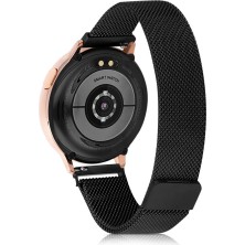 Woom Watch - S20 Siyah Rose Nabız Adım Uyku Tansiyon Ölçer Akıllı Saat