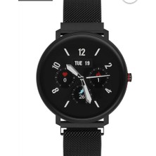 Woom Watch - K9 Çift Kordonlu Siyah Nabız Adım Uyku Tansiyon Ölçer Akıllı Saat