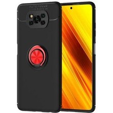 Ceponya Xiaomi Poco X3 Kılıf Stantlı Yüzüklü Halkalı Manyetik Kılıf