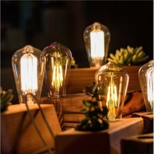 Orbus 4W ST64 Amber Sarı Işık Rustik LED Ampul 10'lu Paket