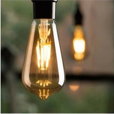 Orbus 4W ST64 Amber Sarı Işık Rustik LED Ampul 10'lu Paket