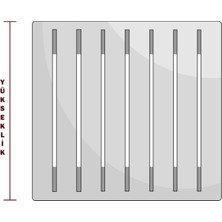 70 cm Monorad Modern Renkli Radyatör Kapağı Antrasit Gri (Ral 7016)