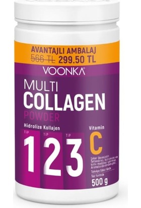 Voonka Multi Collagen Powder 500gr Toz