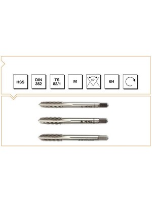 Mte Hss DIN352 M8 Takım Kılavuzu 1 Takım