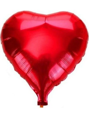 Bal10 Dünyası Kırmızı Kalp Folyo Balon  45 cm    1 Adet