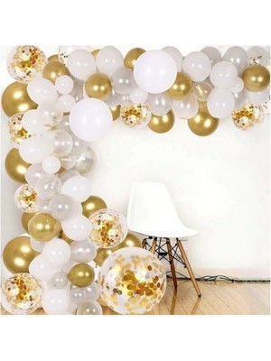 Bal10 Dünyası Gold Beyaz Şeffaf Renkli Zincir Seti 5 M Zinciri Aparatı