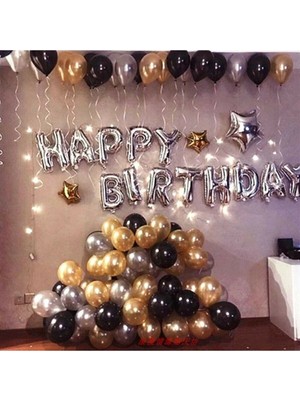 Bal10 Dünyası Happy Birthday Doğum Günü Balon Seti Lüks Set