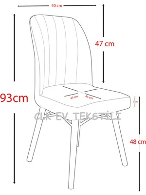 Clk Ahşap Ayaklı Mutfak Sandalye