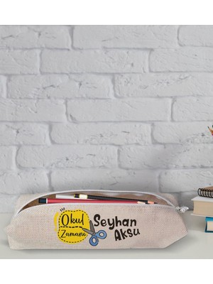 BK İsme Özel Keten Bez Kalemlik - 16