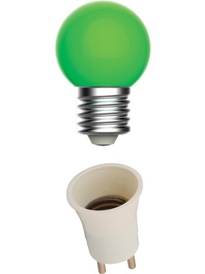 Aliden Fişli Duy LED Gece Lambası Ampul Duy Fişli (1 W - 1,5 W) Yeşil