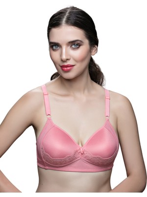 Aycı Telsiz Dantelli Süngerli Minimizer Sütyen Somon – 100B