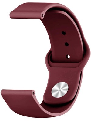 Nezih Case Xiaomi Mi Watch Color Uyumlu 22MM Silikon Kordon Mürdüm