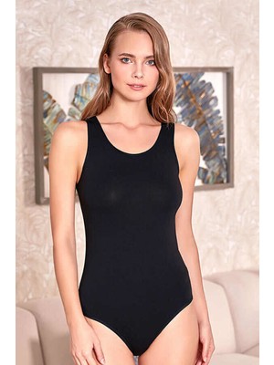 Berrak 5 Adet Siyah Renk Kalın Askılı Çıtçıtlı Badi