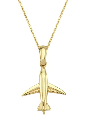 Altın Sepeti Altınsepeti Altın Uçak Kolye