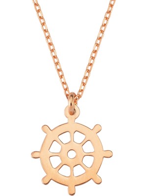 Altın Sepeti Altınsepeti Rose Gümüş Dümen Kolye