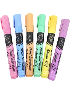 Picador Pastel Renk Fosforlu Işaretleme Kalemi 6'lı Set