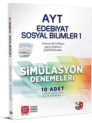 3D Yayınları AYT Edebiyat Sosyal Bilimler 10'lu Simülasyon Deneme