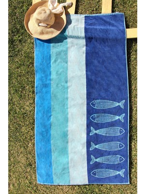 Baveno  Pamuk 83 x 160  cm Kadife Outlet Plaj Havlusu