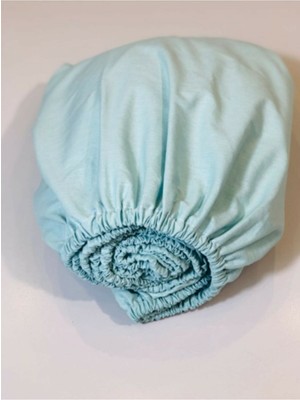 Bebek Özel Pamuklu Bebek ve Çocuk Lastikli Çarşaf Mint 90 x 190 cm