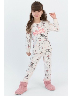 RolyPoly 2568-G Kız Çocuk Uzun Kollu Pijama Takımı
