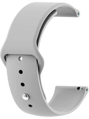 Smcase Google Ticwatch S2 Wear Os Kordon Klasik Silikon Krd 11 Gri