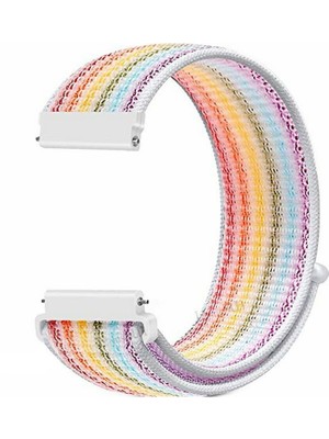 Smcase Google Ticwatch S2 Wear Os Kordon Cırtcırt Kumaş Ayarlanabilir Karışık Renk