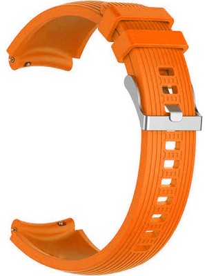 Smcase Huawei Watch 3 Elite Kordon Silikon Kançalı Ayarlanabilir Krd 18 Turuncu