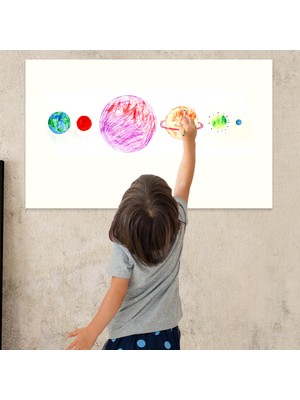 Tutunabilir Kağıt 60X100 2 Tane Beyaz Akıllı Kağıt Tahta Yazı Tahtası + Kalem Duvara,cama,tahtaya Uygulanır