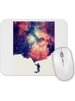 Baskı Dükkanı Evrenin Boyanması Uzay Sanatı Mouse Pad