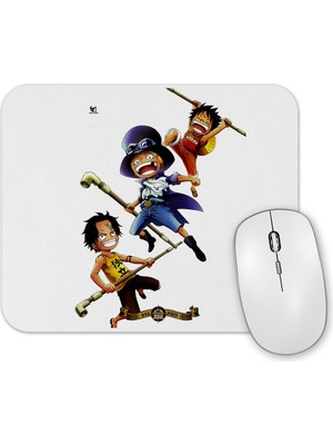 Baskı Dükkanı One Piece Ace Sabo Luffy Mouse Pad