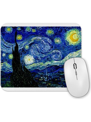 Baskı Dükkanı Van Gogh Yıldızlı Gece Mouse Pad