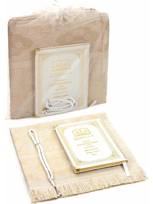 İhvan Online 50 Adet - Isim Baskılı Ciltli Yasin Kitabı - Seccade - Kristal Tesbih Set - Mevlüt Hediyesi