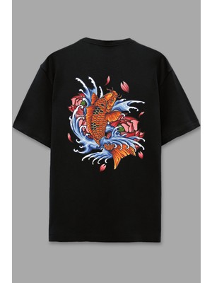 Ayvega Japanese Fish Oversize T-Shirt