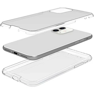 Case 4U Apple iPhone 11 Kılıf 360 Derece Tam Koruma Ön Arka Esnek Süper Enjoy Silikon Şeffaf