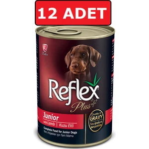 Reflex Plus Gravy Junior Kuzulu Parça Etli Yavru Köpek Konservesi 415 gr x 12 Adet Yaş Mama