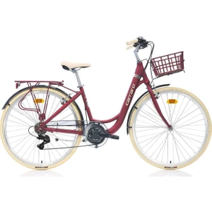 Juliet 28 Jant 21 Vites  V-Fren Şehir Bisikleti Kırmızı 43CM