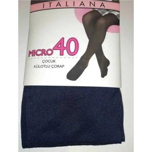 Kız Çocuk Lacivert Külotlu Çorap Mikro 40