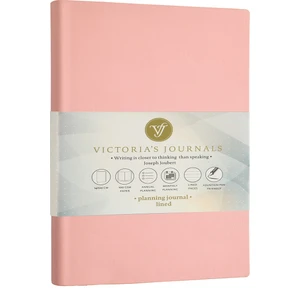 Victoria's Journals Smyth Pastel Çizgili Defter Pembe 15 x 21 cm