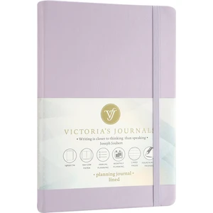 Victoria's Journals Venzi Classic Çizgili Defter  Pastel Mor 14 x 20 cm
