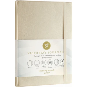 Victoria's Journals Venzi Classic Noktalı Defter Gümüş 14 x 20 cm