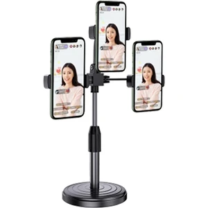Tripod Üçlü Telefon Tutucu Stand Youtuber, Canlı Yayın Selfie Tiktok Makeup AL-34191