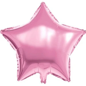 Bal10 Dünyası Pembe Yıldız Folyo Balon  45 cm    1 Adet